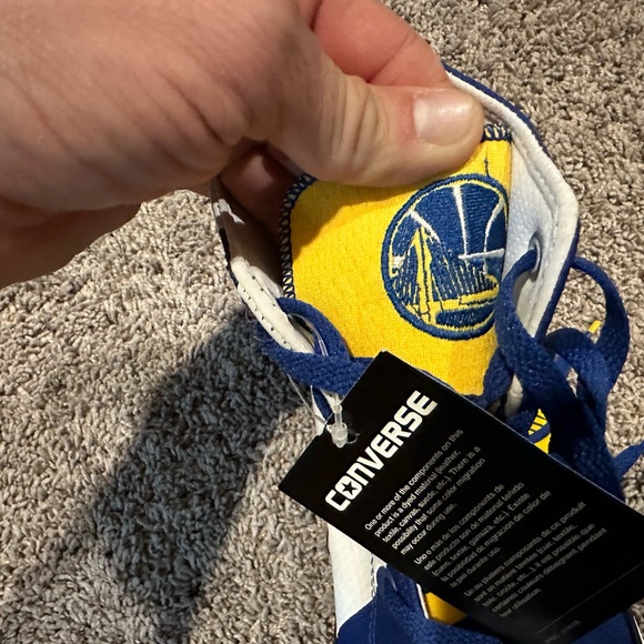 Golden state warriors Chuck Taylors. Never worn still with tag, no box. - Picture 5 of 5